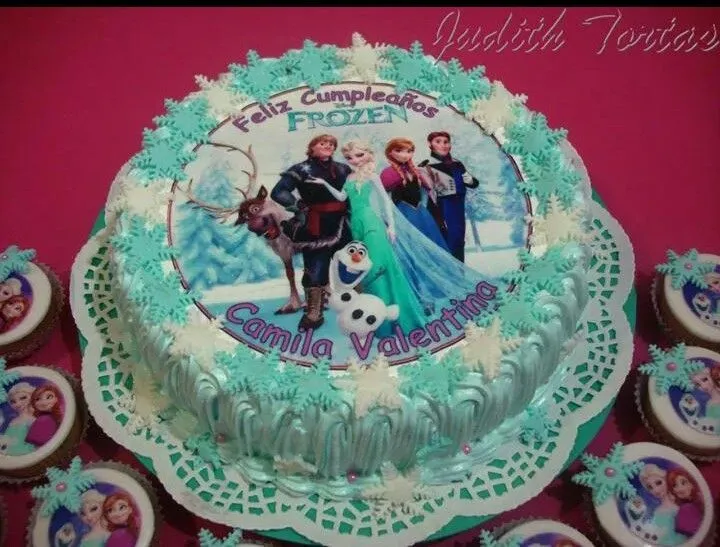 Torta decorada con merengue "Frozen" | Tortas decoradas con ...