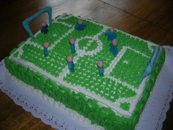 Torta de durazno con diseño de cancha de futbol ~ Pastelería Yasna Torta de durazno con diseño de cancha de futbol ~ Pastelería Yasna