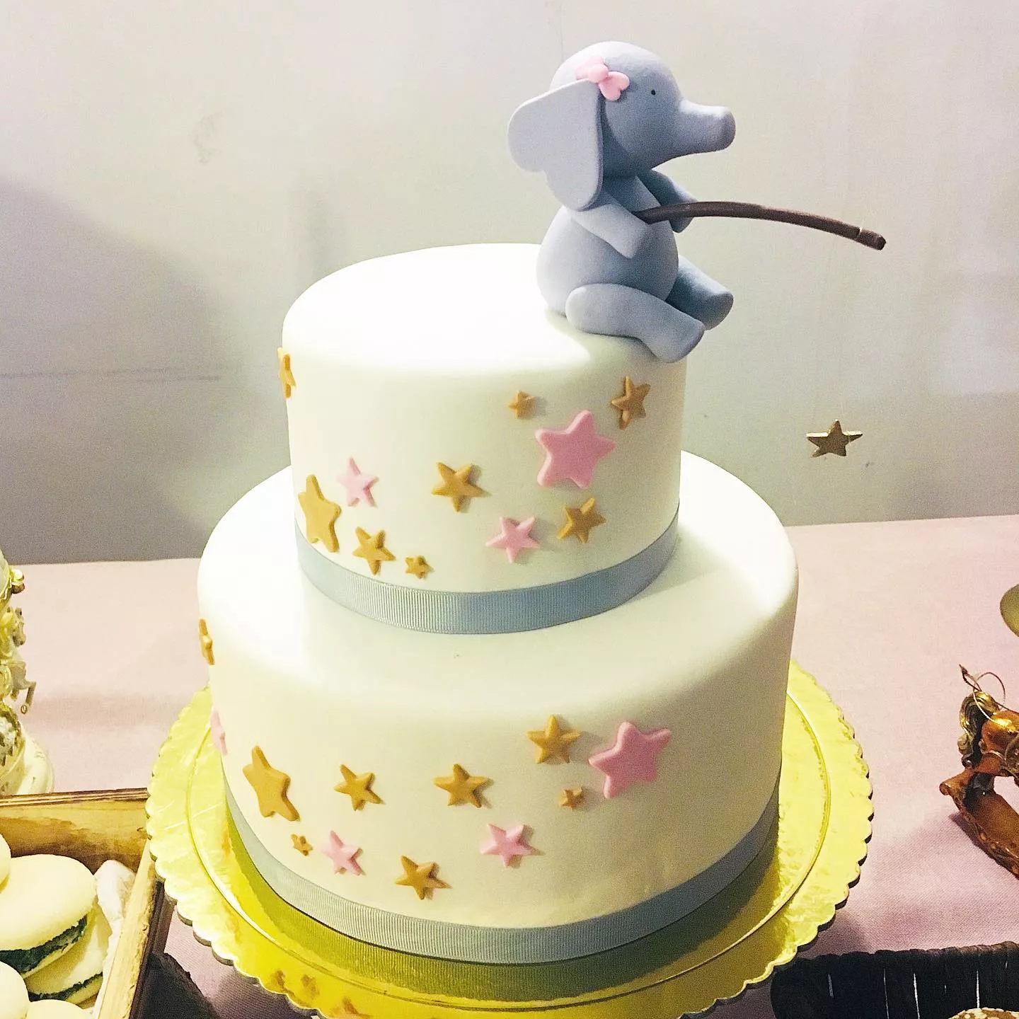 Torta de elefante baby shower - Pasteles personalizados en Lima