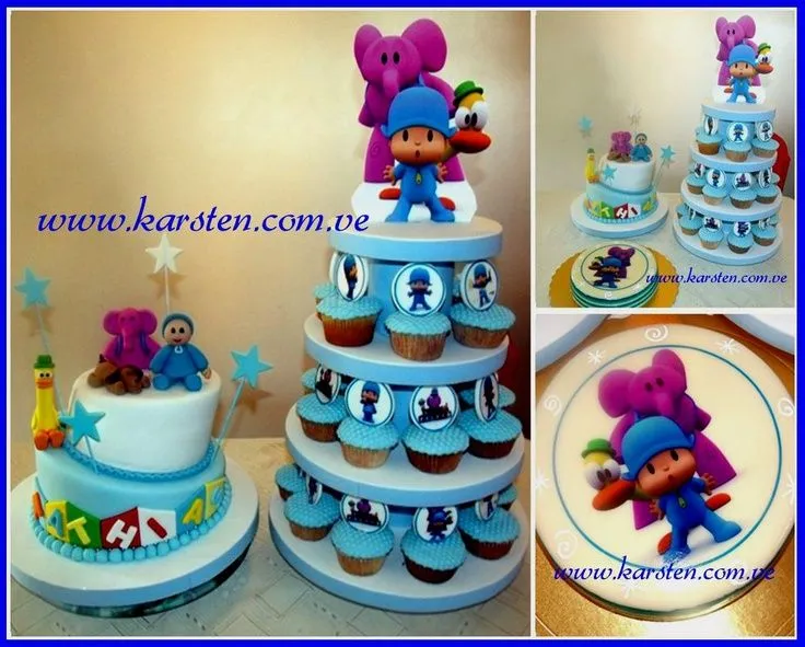 Torta, Geatina y CupCake´s de Pocoyo | My Baby Boy :D | Pinterest ...