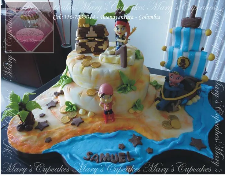 TORTA DE JAKE Y LOS PIRATAS PARA CELEBRACION DE 1 AÑITO, BARCO ...