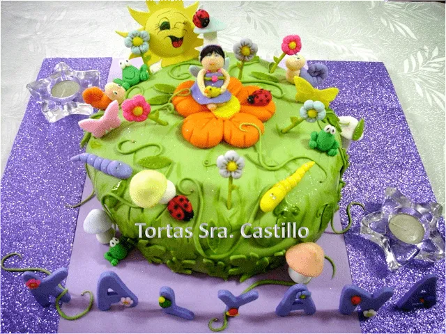 Torta de mariquitas y mariposas - Imagui