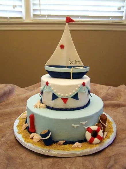 TORTA MOTIVO MAR | DETALLES MARINEROS | Pinterest | Nautical Cake ...