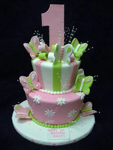 Torta niña 1 añito | Tortas hermosas | Pinterest | Tiered Cake ...