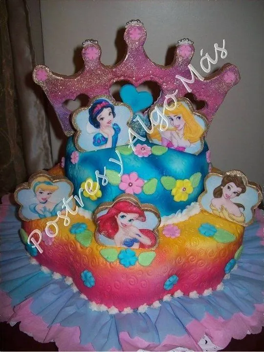 Torta - Princesas - Princes - Cake www.postresyalgomas.com ...