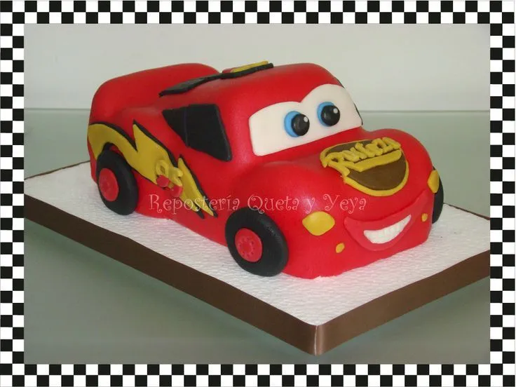 Torta de Rayo Mcqueen | Tortas Decoradas Fondant | Pinterest | Mcqueen