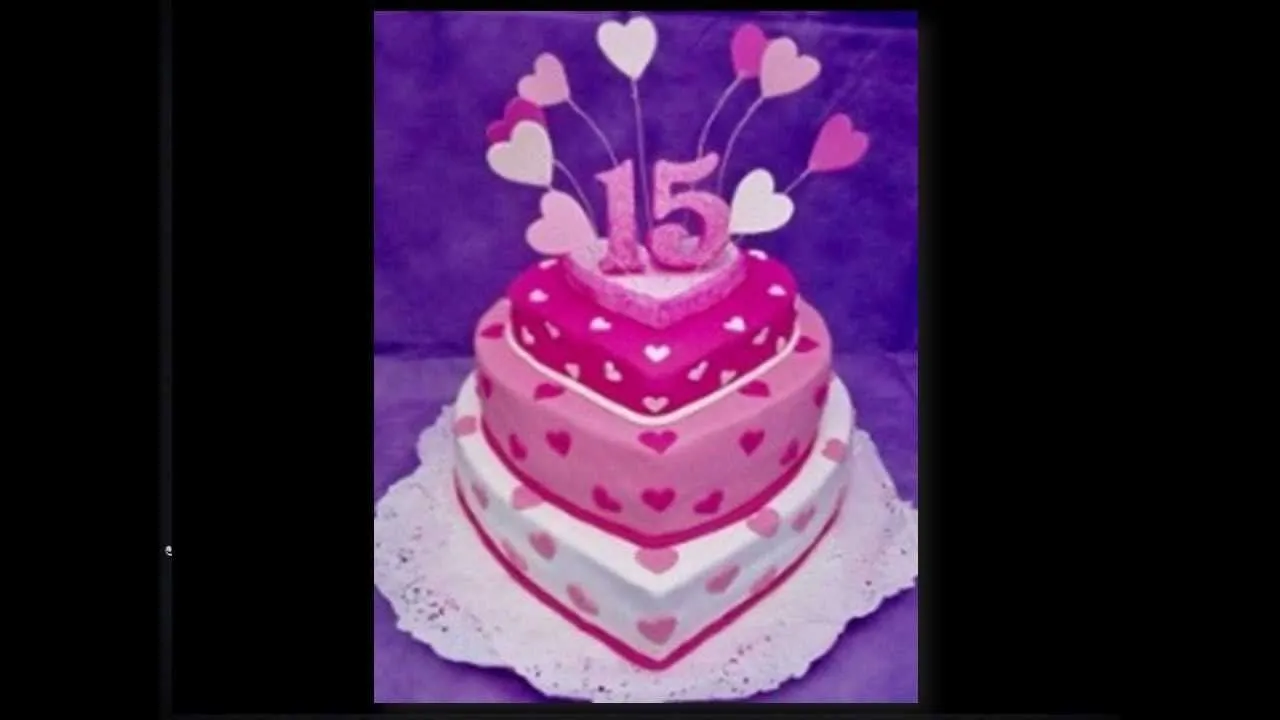 TORTAS DE 15 - TORTAS PARA 15 AÑOS CON CORAZONES - YouTube TORTAS DE 15 - TORTAS PARA 15 AÑOS CON CORAZONES - YouTube