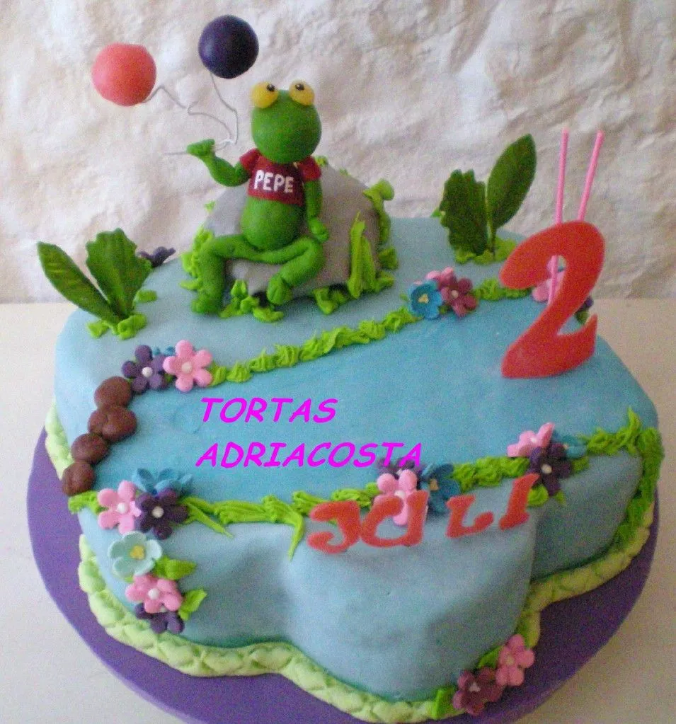 Tortas adriana acosta infantiles: TORTAS DEL SAPO PP Y PEPA