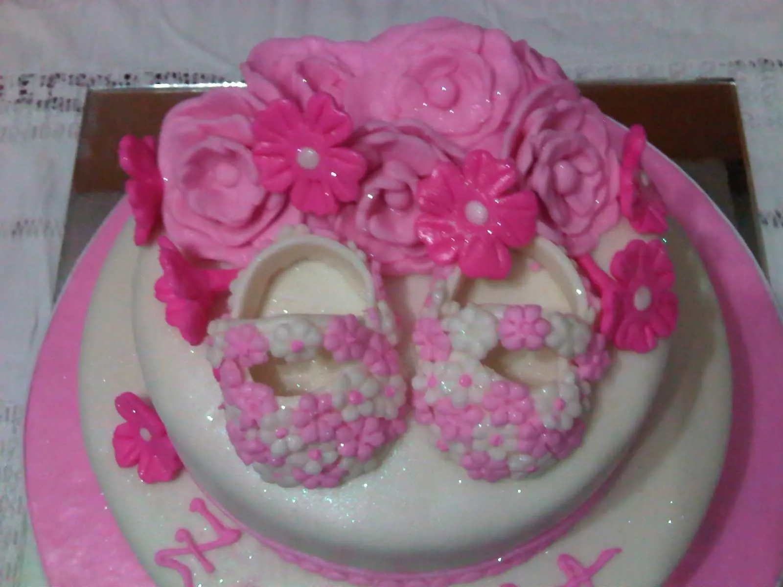LAS TORTAS DE ARA: Torta de Bautizo para niña LAS TORTAS DE ARA: Torta de Bautizo para niña