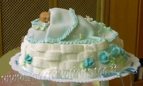 Torta de bautizo con merengue - Imagui