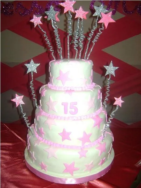 TORTAS Y BOCADITOS CHICLAYO: Torta de estrellas de 15 años TORTAS Y BOCADITOS CHICLAYO: Torta de estrellas de 15 años