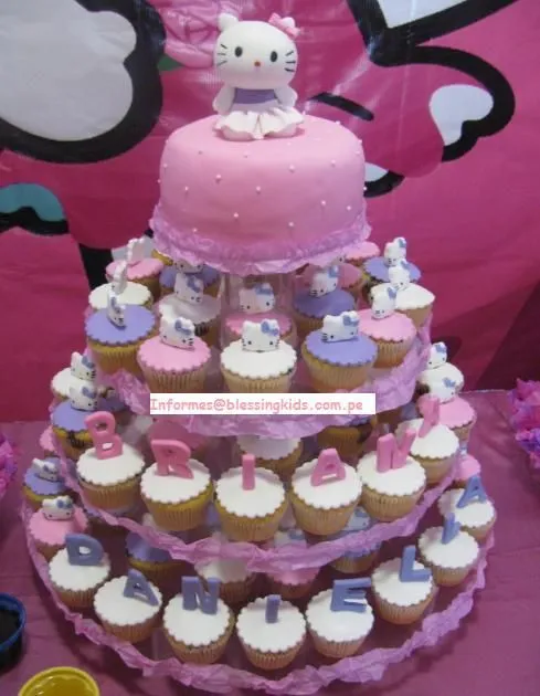 TORTAS CON CUPCAKES : DECORACION EN FIESTAS INFANTILES