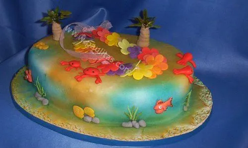 Tortas decoradas al estilo hawaiano - Imagui Tortas decoradas al estilo hawaiano - Imagui