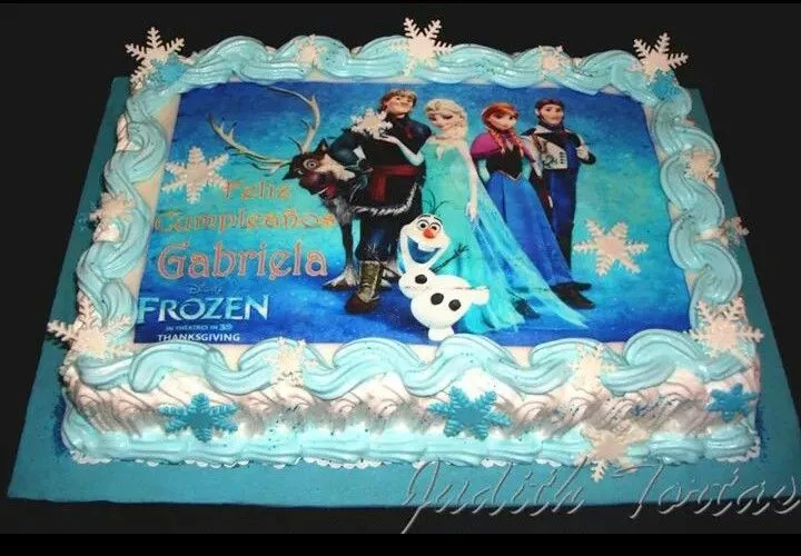 Torta decorada con merengue "Frozen" | Tortas decoradas con ...