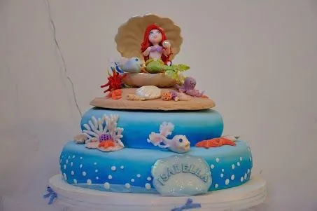 Tortas y Duzuras by CM: Torta para Nenas - Sirenita sobre ostra ... Tortas y Duzuras by CM: Torta para Nenas - Sirenita sobre ostra ...