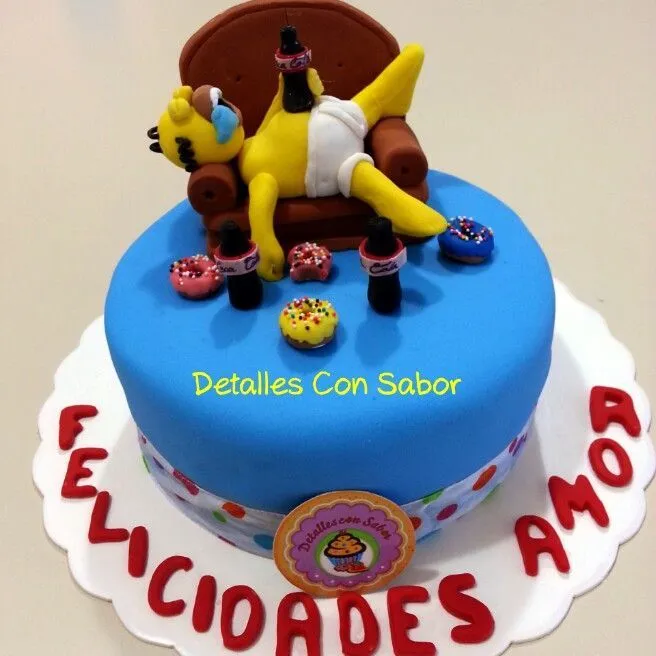 Pastel fondant Homero Simpson | Pasteles para hombres | Pinterest Pastel fondant Homero Simpson | Pasteles para hombres | Pinterest