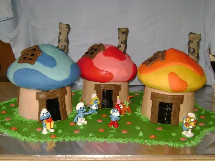 Tortas infantiles los pitufos - Imagui
