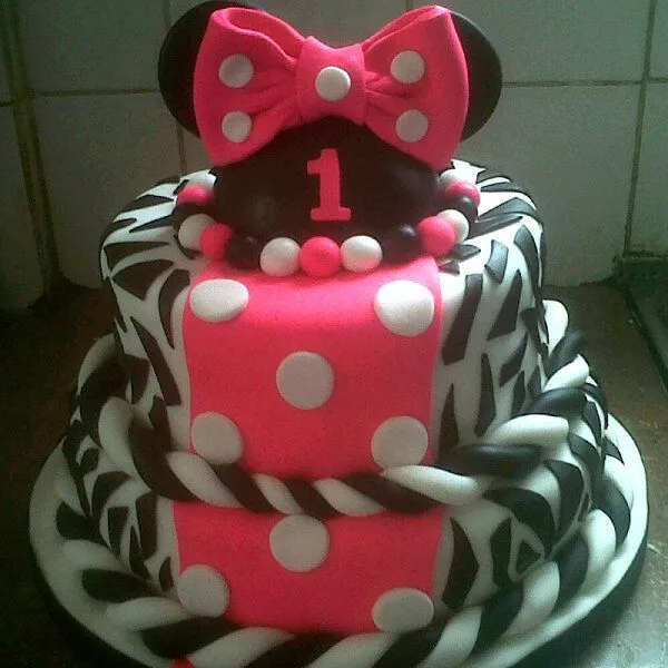 Tortas de Minnie animal print - Imagui