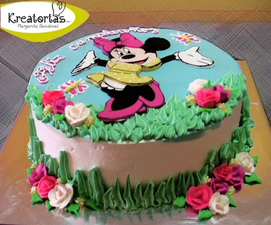 Tortas de Minnie decoradas con crema - Imagui