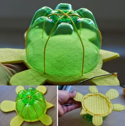 Cómo hacer una tortuga reciclando botellas pet ~ Solountip.com Cómo hacer una tortuga reciclando botellas pet ~ Solountip.com