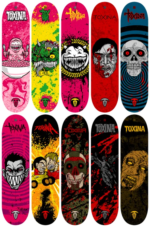 Toxina Skateboard Serie de diseños para la marca...) Toxina Skateboard Serie de diseños para la marca...)