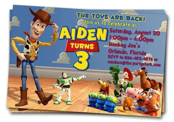 Toy Story 2 Invitations: Printable Boys Photo por thepartystork Toy Story 2 Invitations: Printable Boys Photo por thepartystork