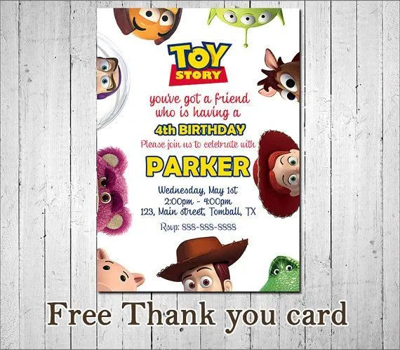 Toy Story Invitation, Toy Story Woody, Buzz & Jessie Invitation on ...