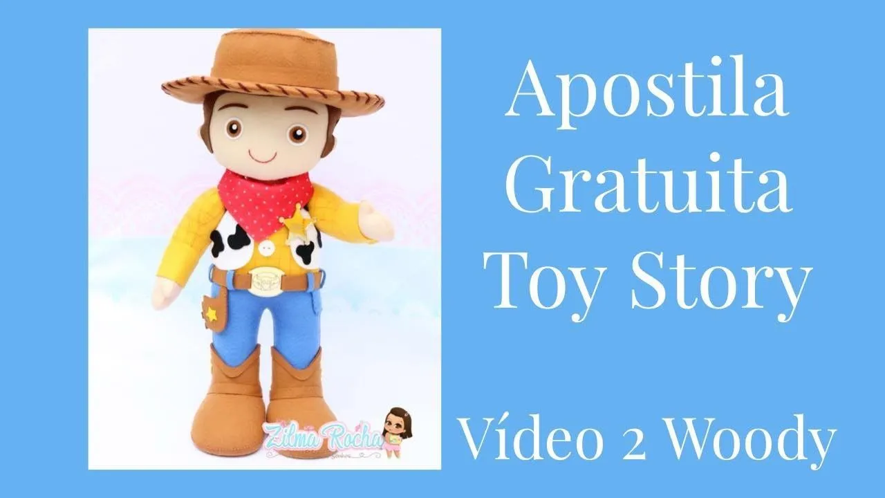 Toy Story - Moldes Gratuitos - Woody - Aula 2 - YouTube Toy Story - Moldes Gratuitos - Woody - Aula 2 - YouTube