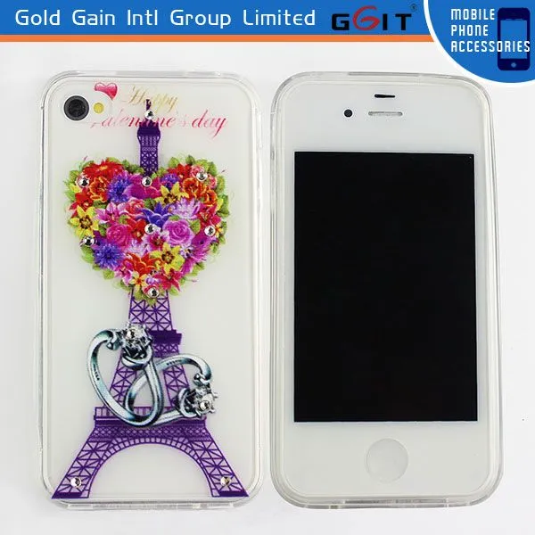 TPU Protector Para Celulares para iphone 4, Diamante Estuche con ... TPU Protector Para Celulares para iphone 4, Diamante Estuche con ...