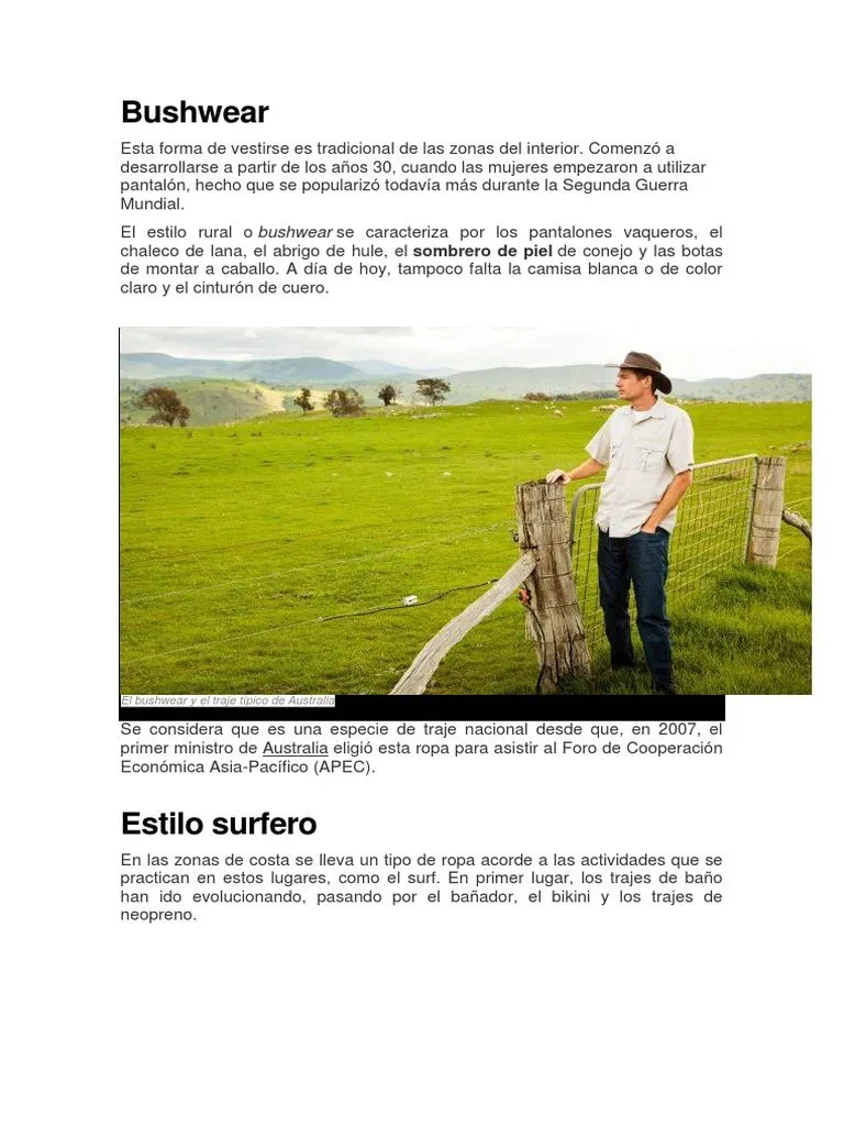 Trab. Historia | PDF | Australia | Ropa