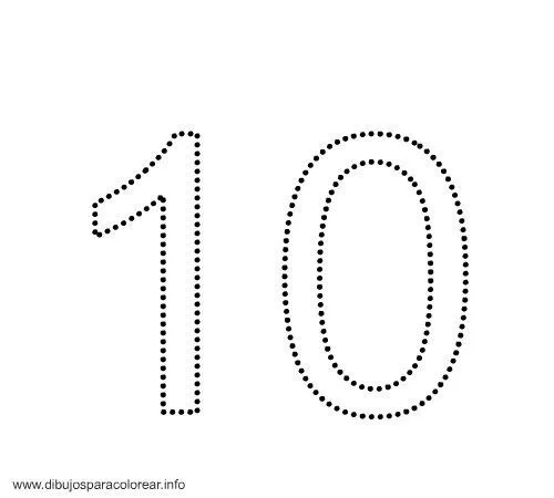 Trabajando en Educación Infantil: 10 fichas del número 10