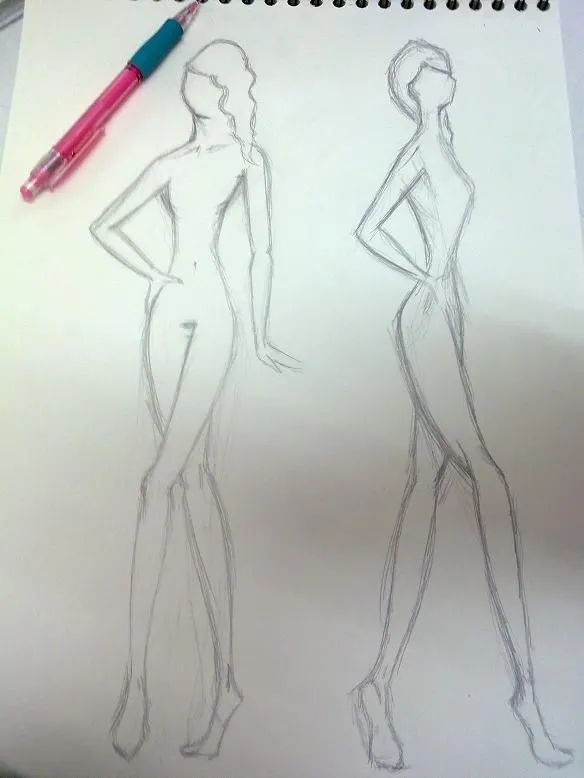 Figurines de moda patrones para ilustración de moda sin ropa - Imagui