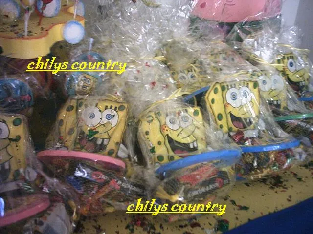 MIS TRABAJOS...: cotillones de bob esponja