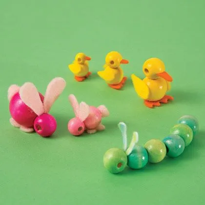 Manualidades para niños ,animalitos con cuentas :