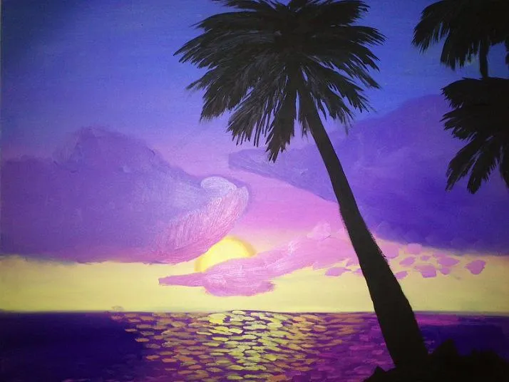 Dibujos de paisajes con tempera - Imagui