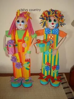 MIS TRABAJOS...: payasos en foamy