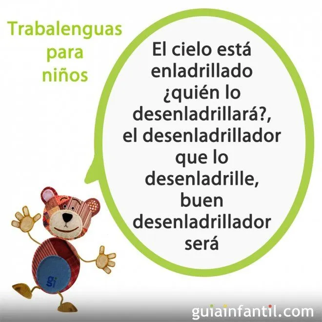 Trabalenguas con la letra LL para niños