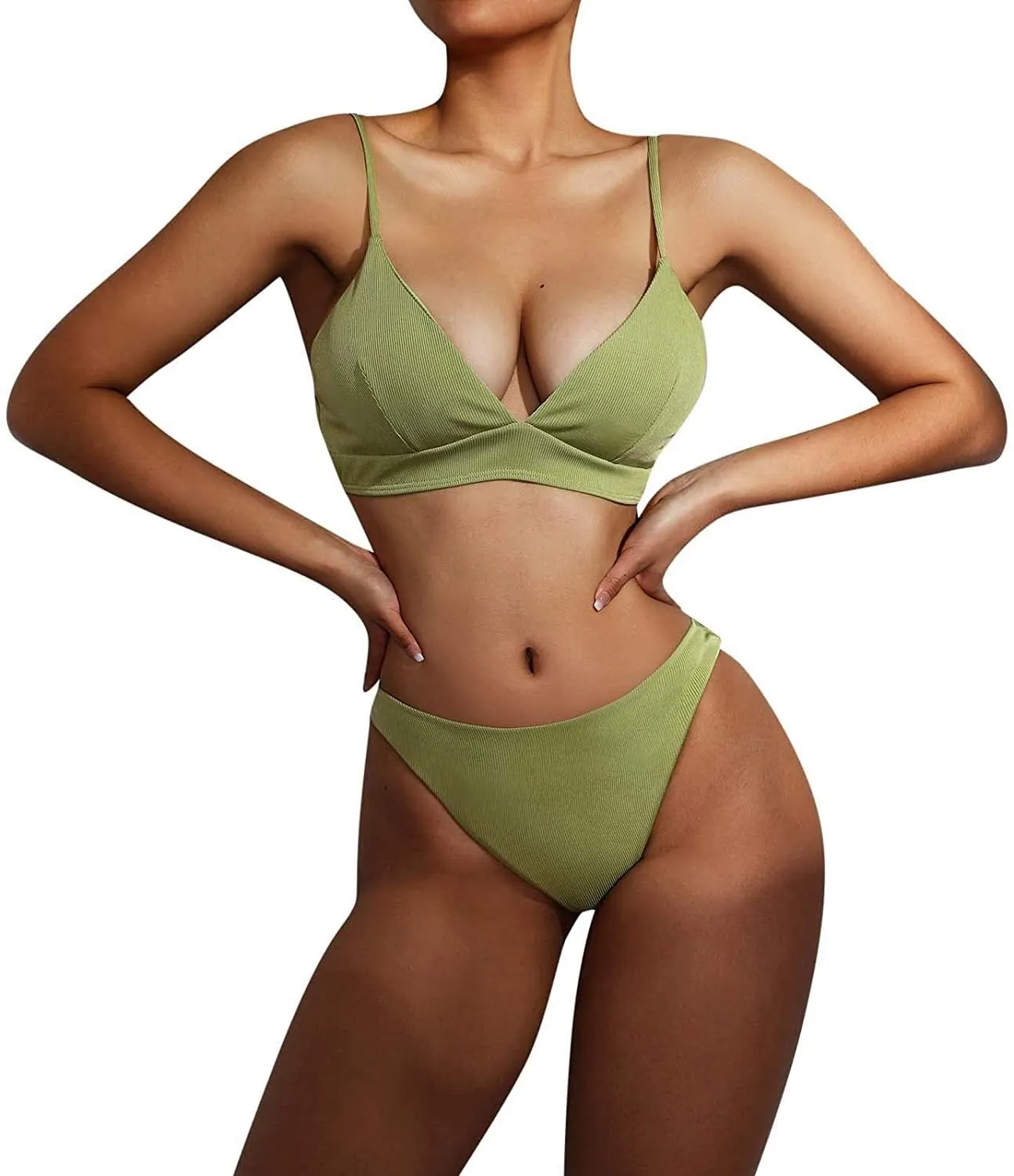 Traje de baño para Mujeres Traje de baño 2 Piezas niñas Bikini for Mujeres divididas Color sólido Damas Bikini Sexy Traje de baño Moda (Color : Green, Beige : Small) : Amazon.com.mx: Traje de baño para Mujeres Traje de baño 2 Piezas niñas Bikini for Mujeres divididas Color sólido Damas Bikini Sexy Traje de baño Moda (Color : Green, Beige : Small) : Amazon.com.mx: