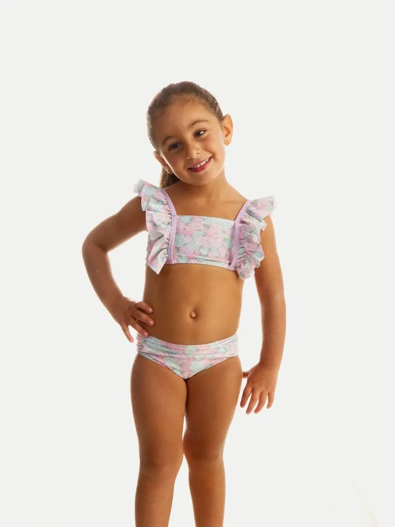 Traje de Baño Niña Entero - One Piece Pastel Leaves - 6 Meses a 14 Años |  98 Coast Av