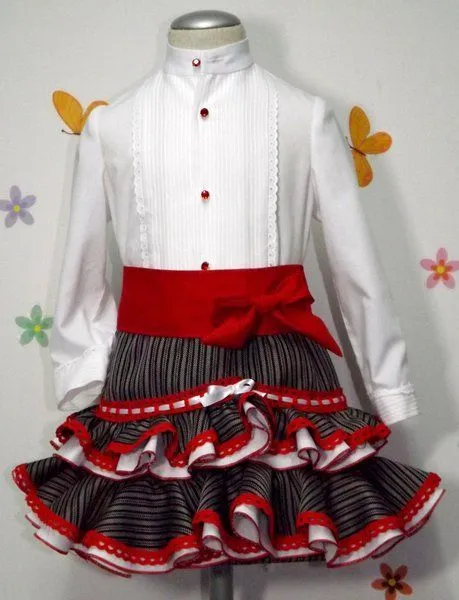 Traje campero para niña de camisa y falda | Trajes de gitana o ... Traje campero para niña de camisa y falda | Trajes de gitana o ...