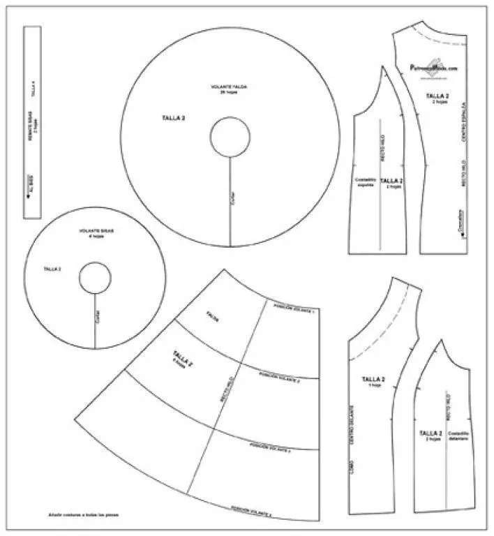 patrones traje de flamenca | Aprender manualidades es facilisimo.