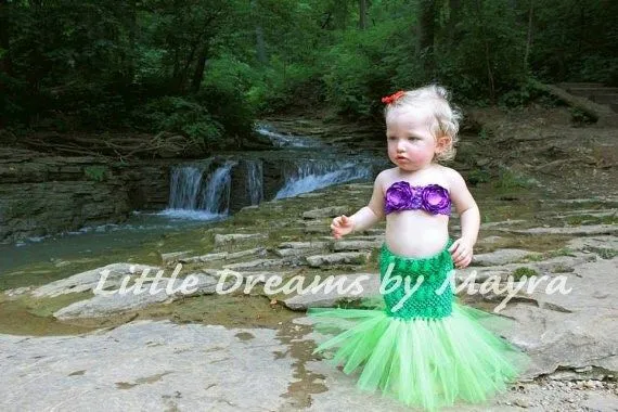 Traje inspirado en la sirenita tallas por LittledreamsbyMayra