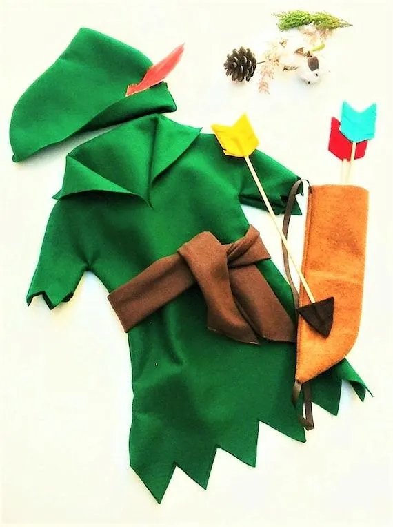 Traje de Peter Pan / sombrero de elfo bebé o niño fieltro - Etsy México Traje de Peter Pan / sombrero de elfo bebé o niño fieltro - Etsy México
