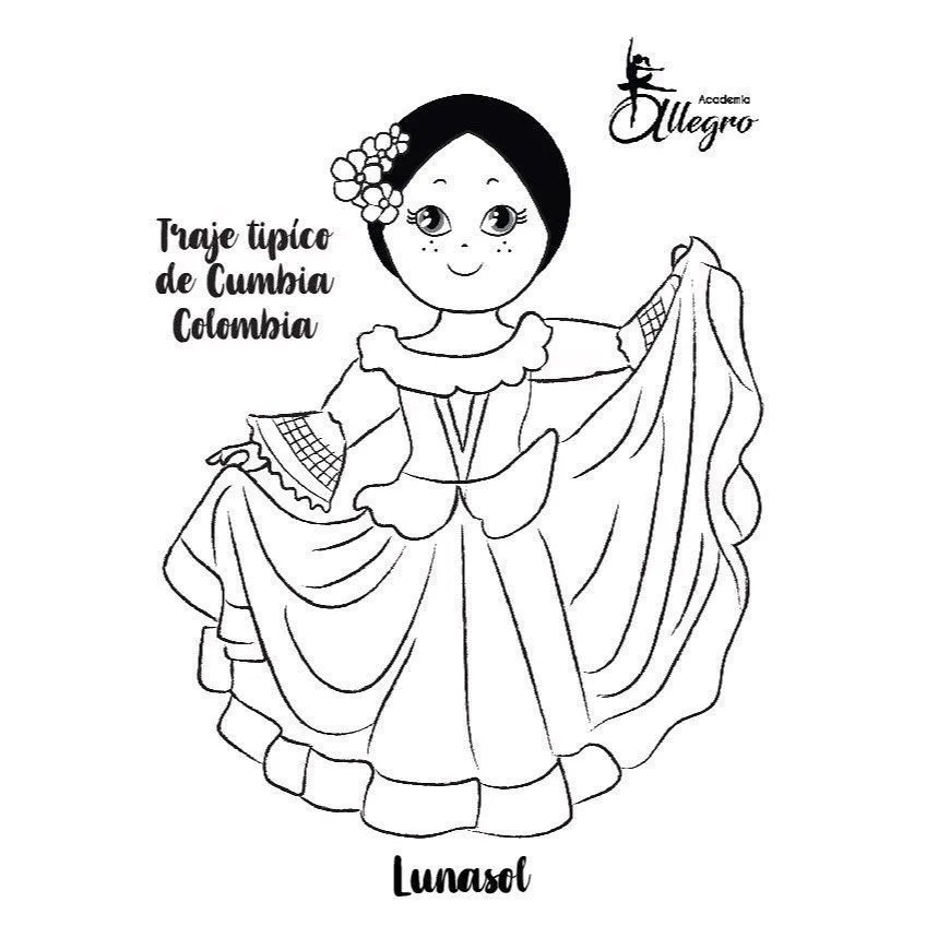 Traje tipico caribe | Traje típico, Dibujo de pikachu, Imagenes para  cuadernos