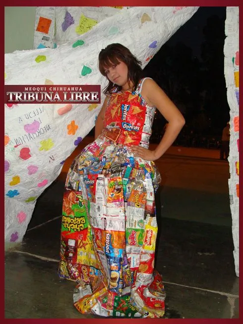 Trajes de material reciclable para ninas - Imagui Trajes de material reciclable para ninas - Imagui