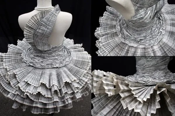 Trajes con papel periodico - Imagui