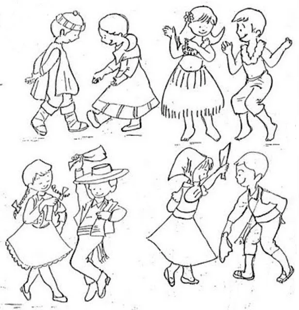 Dibujos para colorear del baile de la selva - Imagui