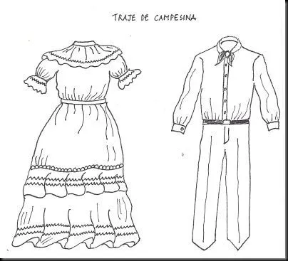 Trajes tipicos de colombia para colorear - Imagui