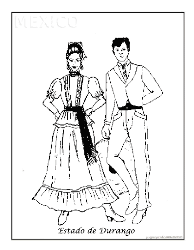 Free coloring pages of traje tipico de veracruz