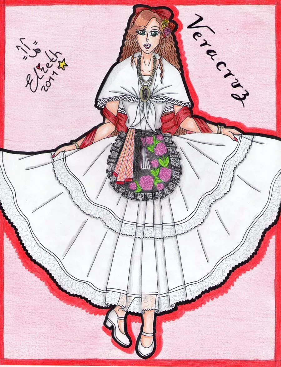 Traje tipico de veracruz para colorear - Imagui Traje tipico de veracruz para colorear - Imagui